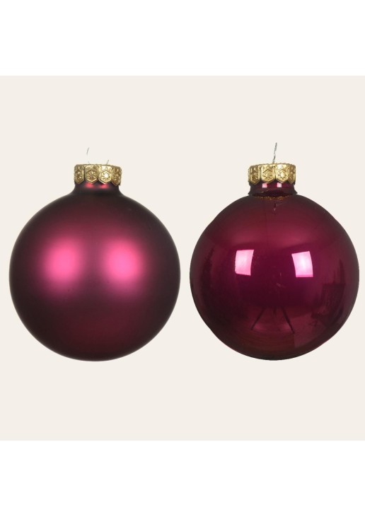 Beauty Home ΓΥΑΛΙΝΕΣ ΜΠΑΛΕΣ ΜΑΤΖΕΝΤΑ 8 CM ΣΕΤ 8 ΤΜΧ