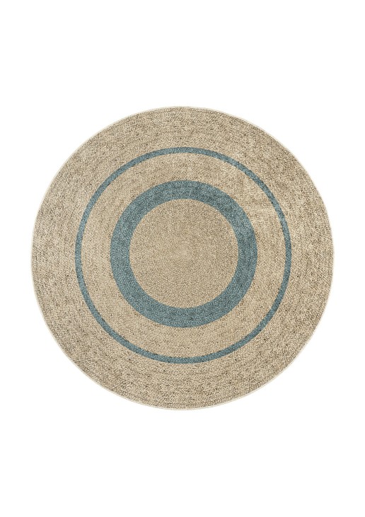 Beauty Home Ροτόντα 90x90 Jute Art 9131 Μπεζ,Μπλε