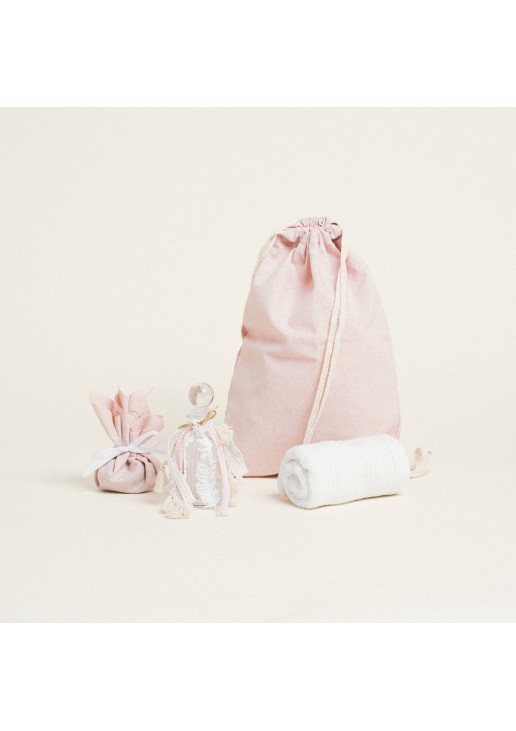 Beauty Home ΣΑΚΙΔΙΟ ΠΛΑΤΗΣ ΛΑΔΟΣΕΤ ΡΟΖ ΧΡΥΣΟ LUREX