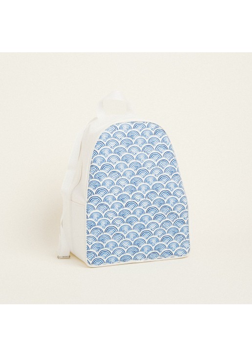 Beauty Home BACKPACK 43x35x23cm ΜΠΛΕ ΚΥΜΑΤΑ