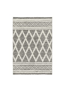 Beauty Home Χαλί βαμβακερό Morocotton 9235 150x220 Γκρι