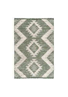 Beauty Home Χαλί βαμβακερό Morocotton 9237 125x180 Πράσινο