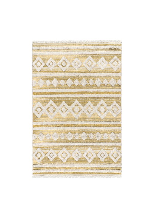 Beauty Home Χαλί βαμβακερό Morocotton 9239 Κίτρινο 150x220