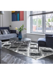 Beauty Home Χαλί βαμβακερό Morocotton 9240 125x180 Γκρι