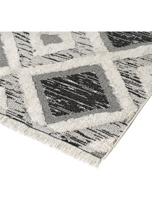 Beauty Home Χαλί βαμβακερό Morocotton 9240 125x180 Γκρι