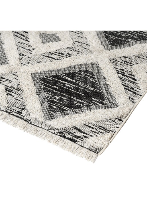 Beauty Home Χαλί βαμβακερό Morocotton 9240 125x180 Γκρι