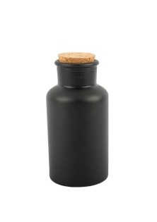 Beauty Home ΜΠΟΥΚΑΛΑΚΙ ΜΑΥΡΟ ΜΑΤ ΜΕ ΦΕΛΛΟ 17 x 8 cm 500 ml
