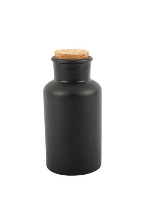 Beauty Home ΜΠΟΥΚΑΛΑΚΙ ΜΑΥΡΟ ΜΑΤ ΜΕ ΦΕΛΛΟ 17 x 8 cm 500 ml