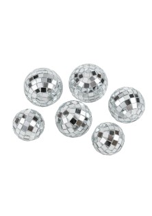 Beauty Home 6 Μπάλες Disco 3 Μεγέθη Ø4cm / Ø3,5cm / Ø3cm