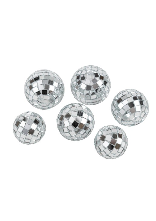 Beauty Home 6 Μπάλες Disco 3 Μεγέθη Ø4cm / Ø3,5cm / Ø3cm