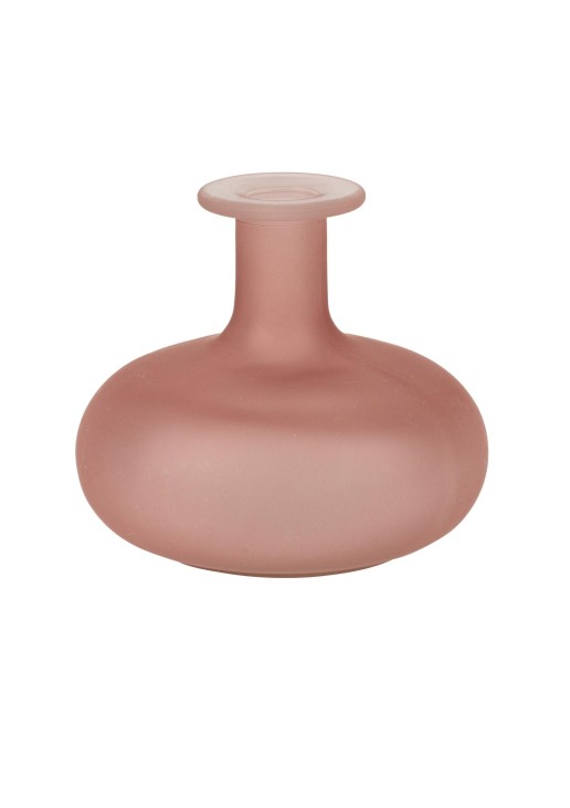 Beauty Home Γυάλινο Βάζο Emy Ροζ 12 x 11 CM – 470ml