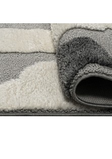 Beauty Home Χαλί Loop Art 9557 160x230 Grey White Γκρι Λευκό