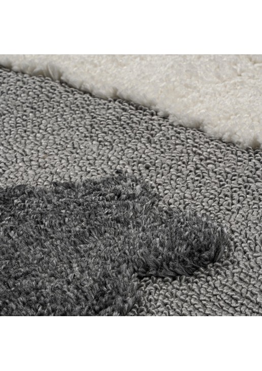 Beauty Home Χαλί Loop Art 9557 160x230 Grey White Γκρι Λευκό