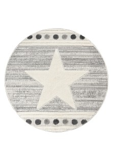 Beauty Home Ροτόντα Loop 133x133 Art 9559 Grey White Γκρι Λευκό