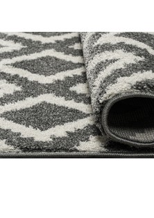 Beauty Home Πατάκι Vibe Art 9576 67x150 Grey White Γκρι Λευκό