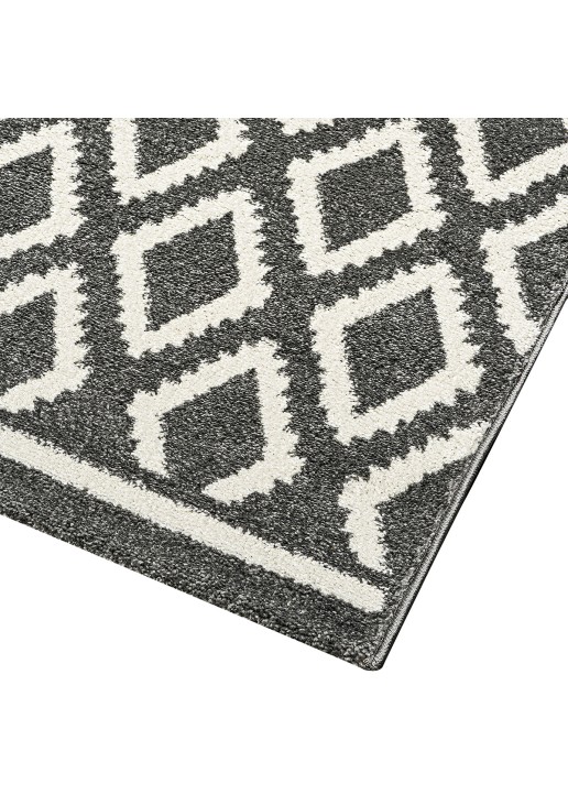 Beauty Home Χαλί Vibe Art 9576 133x190 Grey White Γκρι Λευκό