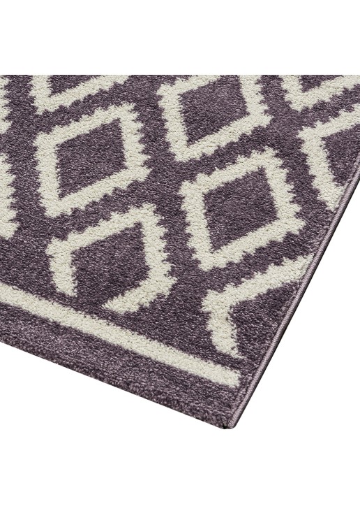 Beauty Home Χαλί Vibe Art 9578 133x190 Lila White Λιλά Λευκό