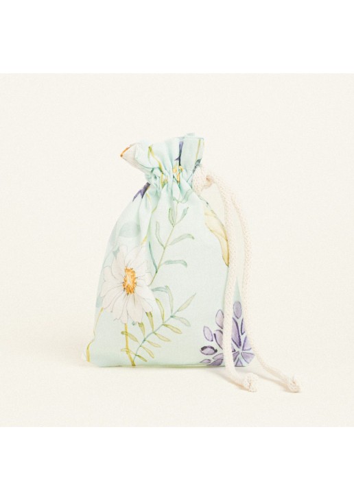 Beauty Home ΠΟΥΓΚΙ ΜΕ ΚΟΡΔΟΝΙ 12 x 17 cm ΠΟΠΛΙΝΑ ΑΝΘΗ ΣΕ ΒΕΡΑΜΑΝ ΦΟΝΤΟ