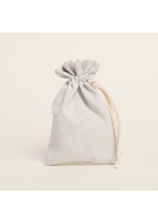 Beauty Home ΠΟΥΓΚΙ ΜΕ ΚΟΡΔΟΝΙ 12 x 17 cm ΓΚΡΙ ΑΣΗΜΙ LUREX