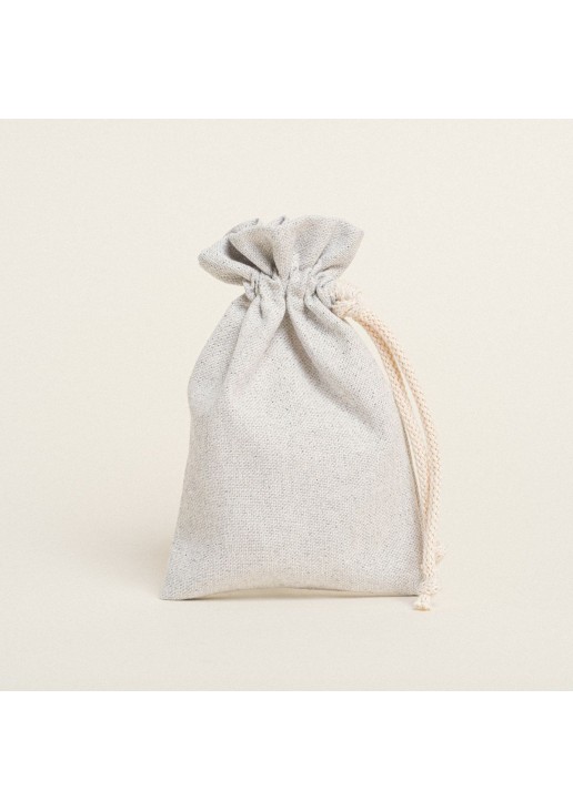 Beauty Home ΠΟΥΓΚΙ ΜΕ ΚΟΡΔΟΝΙ 12 x 17 cm ΓΚΡΙ ΑΣΗΜΙ LUREX