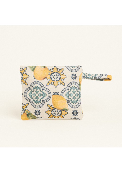 Beauty Home ΝΕΣΕΣΕΡ 29 x 25 cm ΣΤΟΦΑ ΛΕΜΟΝΙΑ ΣΕ ΦΟΝΤΟ ΜΕ ΠΛΑΚΑΚΙΑ