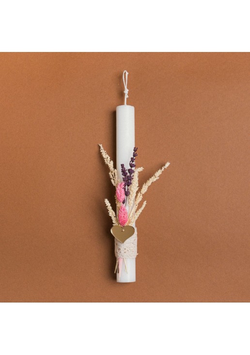 Beauty Home ΛΑΜΠΑΔΑ 25cm ΑΠΟΞΗΡΑΜΕΝΑ ΜΕ ΚΑΡΔΙΑ PLEXI GLASS ΡΟΖ ΣΕ ΣΥΣΚΕΥΑΣΙΑ ΔΩΡΟΥ