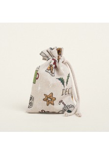 Beauty Home ΠΟΥΓΚΙ ΜΕ ΚΟΡΔΟΝΙ 12 x 17 cm ΠΡΑΣΙΝΑ ΧΡΙΣΤΟΥΓΕΝΝΙΑΤΙΚΑ ΣΧΕΔΙΑ