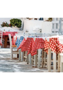 Beauty Home Επαγγελματικό τραπεζομάντηλο Checks Art Ε8013 Πράσινο 100x100