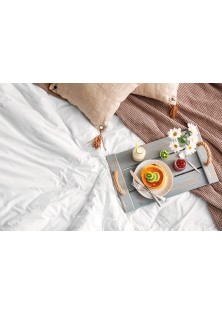Beauty Home Παπλωματοθήκη Ξενοδοχείου King size 5-Star 300tc Satin 100% Cotton 270x250 Λευκό
