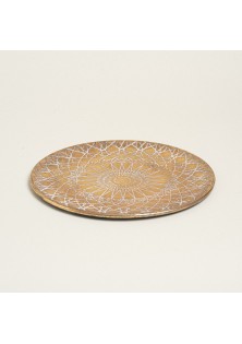 Beauty Home ΠΙΑΤΕΛΑ ΜΕΤΑΛΛΙΚΗ ΧΡΥΣΟ ΑΝΤΙΚΕ ΑΝΑΓΛΥΦΗ 38 cm