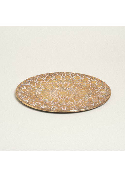Beauty Home ΠΙΑΤΕΛΑ ΜΕΤΑΛΛΙΚΗ ΧΡΥΣΟ ΑΝΤΙΚΕ ΑΝΑΓΛΥΦΗ 38 cm