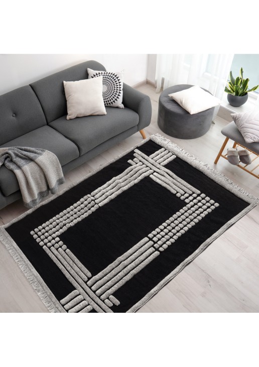 Beauty Home Χαλί Noir Art 9437 133x190 Black Μαύρο