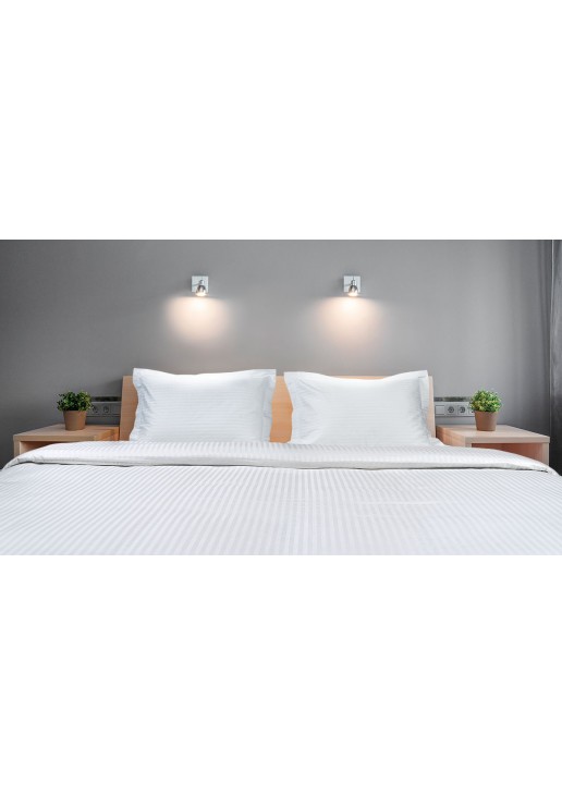 Μαξιλαροθήκη Ξενοδοχείου Oxford Silky Percal Pennie 250TC Satin Stripe 100% Cotton Λευκό 52x74+4 Beauty Home