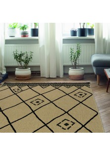 Beauty Home Χαλί ψάθα με κρόσια Sol Art 9757 Μπεζ 160x230