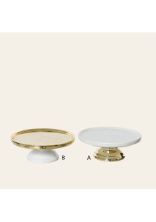Beauty Home ΠΟΡΣΕΛΑΝΙΝΗ ΤΑΡΤΙΕΡΑ 22 x 11,5 cm ΧΡΥΣΟ – ΛΕΥΚΟ Α