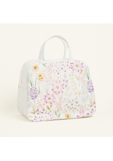 Beauty Home ΤΣΑΝΤΑ ΧΕΙΡΟΣ 35x40x23cm ΠΟΠΛΙΝΑ ΑΝΘΗ ΣΕ ΛΙΛΑ ΑΠΟΧΡΩΣΕΙΣ