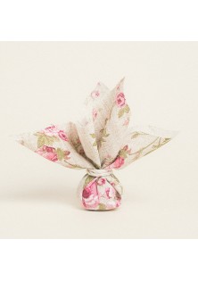 Beauty Home ΜΑΝΤΗΛΙ 27 x 27 cm ΦΛΟΡΑΛ VINTAGE ΜΠΕΖ ΦΟΝΤΟ