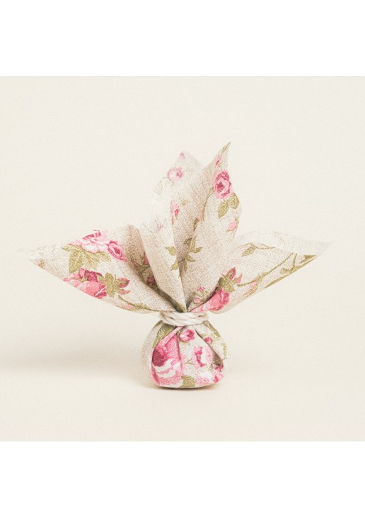 Beauty Home ΜΑΝΤΗΛΙ 27 x 27 cm ΦΛΟΡΑΛ VINTAGE ΜΠΕΖ ΦΟΝΤΟ