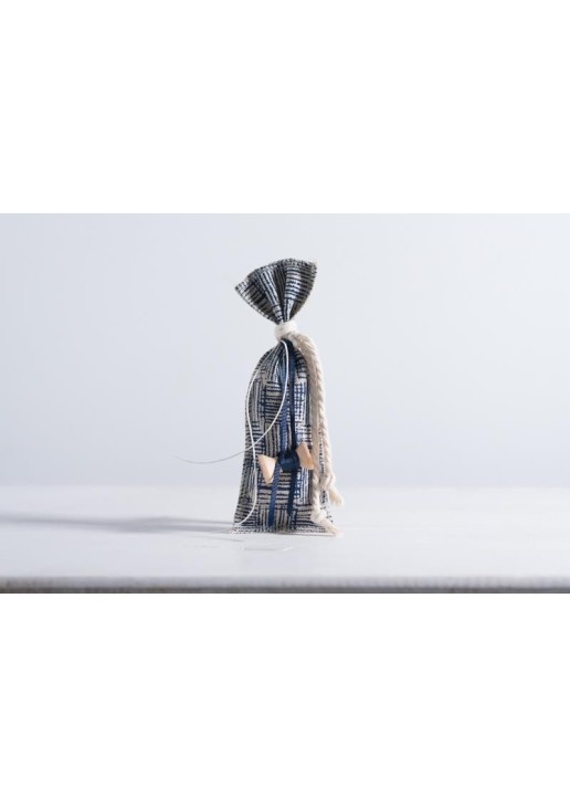 Beauty Home ΠΟΥΓΚΙ 6 x 19 cm ΜΠΛΕ ΚΑΡΩ ΓΡΑΜΜΕΣ