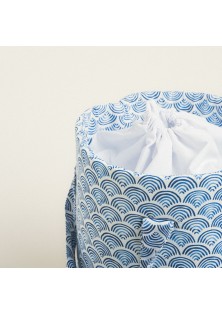 Beauty Home ΣΑΚΟΣ ΚΥΛΙΝΔΡΟΣ 43 x 30 cm ΜΠΛΕ ΚΥΜΑΤΑ