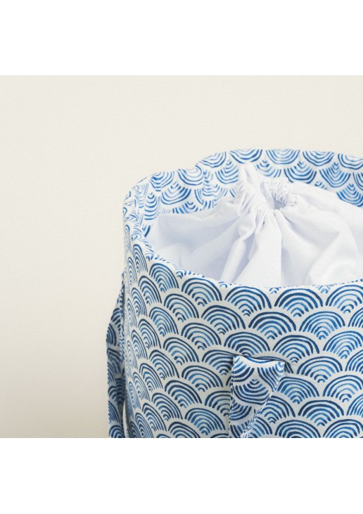 Beauty Home ΣΑΚΟΣ ΚΥΛΙΝΔΡΟΣ 43 x 30 cm ΜΠΛΕ ΚΥΜΑΤΑ