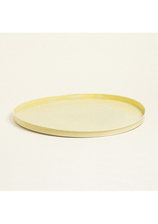 Beauty Home ΔΙΣΚΟΣ ΜΕΤΑΛΛΙΚΟΣ ΑΝΑΓΛΥΦΟΣ ΚΙΤΡΙΝΟΣ 60 CM