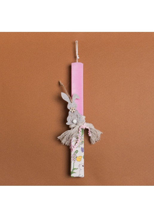 Beauty Home ΛΑΜΠΑΔΑ ΡΟΖ 33cm ΤΣΟΧΙΝΟΣ ΛΑΓΟΣ ΣΕ ΣΥΣΚΕΥΑΣΙΑ ΔΩΡΟΥ