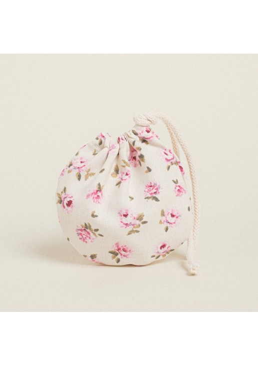 Beauty Home ΠΟΥΓΚΙ ΟΒΑΛ ΜΕ ΚΟΡΔΟΝΙ 13 x 14 cm ΜΙΝΙ ΦΛΟΡΑΛ ΕΚΡΟΥ