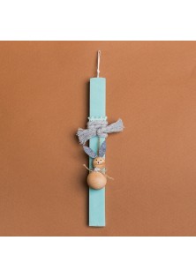 Beauty Home ΛΑΜΠΑΔΑ ΒΕΡΑΜΑΝ 33cm ΞΥΛΙΝΟΣ ΛΑΓΟΣ ΜΠΑΛΑ ΣΕ ΣΥΣΚΕΥΑΣΙΑ ΔΩΡΟΥ