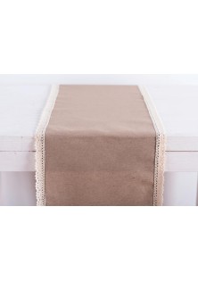 Beauty Home ΡΑΝΝΕΡ ΥΦΑΣΜΑΤΙΝΟ ΜΕ ΔΑΝΤΕΛΑ 30 cm x 1.5m Μπεζ