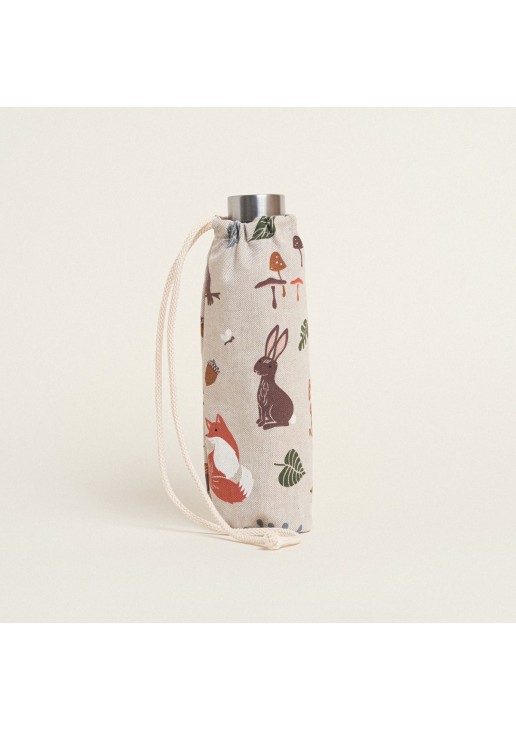 Beauty Home ΘΗΚΗ ΓΙΑ ΜΠΟΥΚΑΛΙ ΜΕ ΚΟΡΔΟΝΙ 22 x 12 cm FOREST WOOD ANIMALS