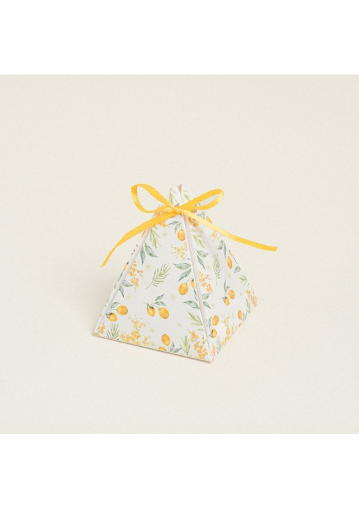 Beauty Home ΤΡΙΓΩΝΟ ΚΟΥΤΑΚΙ ΛΕΜΟΝΙΑ ΜΕ ΚΟΡΔΕΛΑ 8,5 x 6,5 cm 10 ΤΜΧ