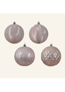 Beauty Home ΑΘΡΑΥΣΤΗ ΜΠΑΛΑ ΑΝΑΓΛΥΦΗ ΣΑΠΙΟ ΜΗΛΟ 10 CM ΣΕΤ 4 ΤΜΧ