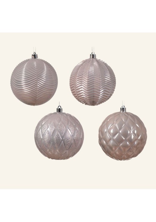 Beauty Home ΑΘΡΑΥΣΤΗ ΜΠΑΛΑ ΑΝΑΓΛΥΦΗ ΣΑΠΙΟ ΜΗΛΟ 10 CM ΣΕΤ 4 ΤΜΧ